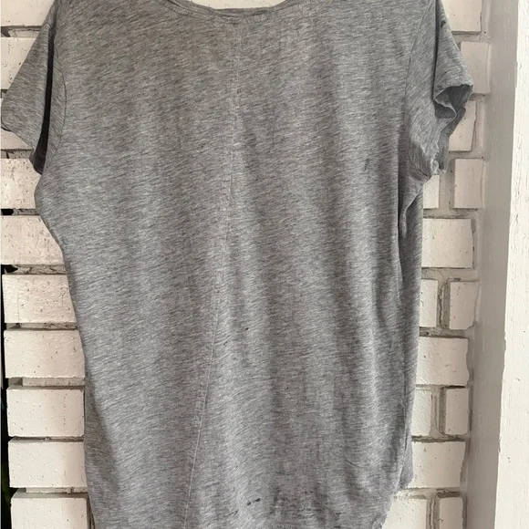 ZARA Grey Cropped Tee in Size Small - Picture 2 of 3